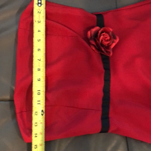 Ruby Rox || Vintage Strapless Fit and Flare Red Mini Dress - Picture 9 of 11